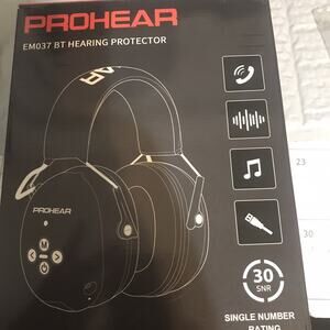 PROHEAR 037 Bluetooth 5.3 Hearing Protection Headphones with Rechargeable...